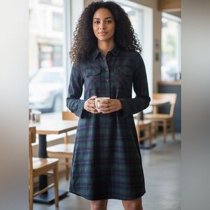 Gap Plaid Button Down Dress